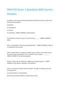 PHM 431 Exam 1 Questions With Correct Answers