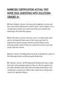 BARBICIDE CERTIFICATION ACTUAL TEST PAPER 2026 QUESTIONS WITH SOLUTIONS GRADED A&plus;