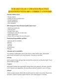NUR 1025 EXAM 1 UPDATED PRACTICE QUESTIONS WITH 100&percnt; CORRECT ANSWERS