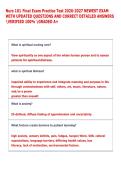 Nurs 101 Final Exam Practice Test 2026-2027 NEWEST EXAM  WITH UPDATED QUESTIONS AND CORRECT DETAILED ANSWERS  VERIFIED 100&percnt; GRADED A&plus; 