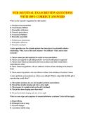 NUR 1025 FINAL EXAM REVIEW QUESTIONS WITH 100&percnt; CORRECT ANSWERS