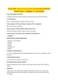 NUR 1025- CH&period; 1-6 ACTUAL EXAM QUESTIONS WITH 100&percnt; CORRECT ANSWERS