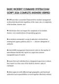 BASIC INCIDENT COMMAND SYSTEM EXAM SCRIPT 2026 COMPLETE ANSWERS VERIFIED