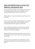 BASIC LIFE SUPPORT EXAM A ACTUAL TEST PAPER FULL SOLUTION SET 2026