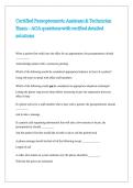 Certified Paraoptometric Assistant & Technician Exam &ndash; AOA questions with verified detailed solutions