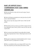 BASIC LIFE SUPPORT EXAM A COMPREHENSIVE STUDY GUIDE VERIFIED ANSWERS 2026