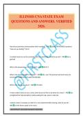 ILLINOIS CNA STATE EXAM QUESTIONS AND ANSWERS&period; VERIFIED 2026&period;
