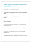 HESI A2 Anatomy and Physiology Exam with accurate detailed solutions
