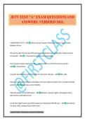 JLTV TEST "A" EXAM QUESTIONS AND ANSWERS&period; VERIFIED 2026&period;