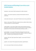 HESI Anatomy and Physiology Exam with accurate detailed solutions