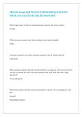 HESI A1 Exam A&P NEWEST UPDATED QUESTIONS WITH ACCURATE DETAILED ANSWERS
