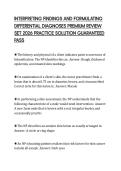 INTERPRETING FINDINGS AND FORMULATING DIFFERENTIAL DIAGNOSES PREMIUM REVIEW SET 2026 PRACTICE SOLUTION GUARANTEED PASS