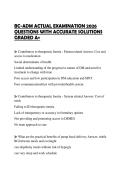 BC-ADM ACTUAL EXAMINATION 2026 QUESTIONS WITH ACCURATE SOLUTIONS GRADED A&plus;