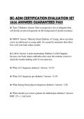 BC-ADM CERTIFICATION EVALUATION SET 2026 ANSWERS GUARANTEED PASS