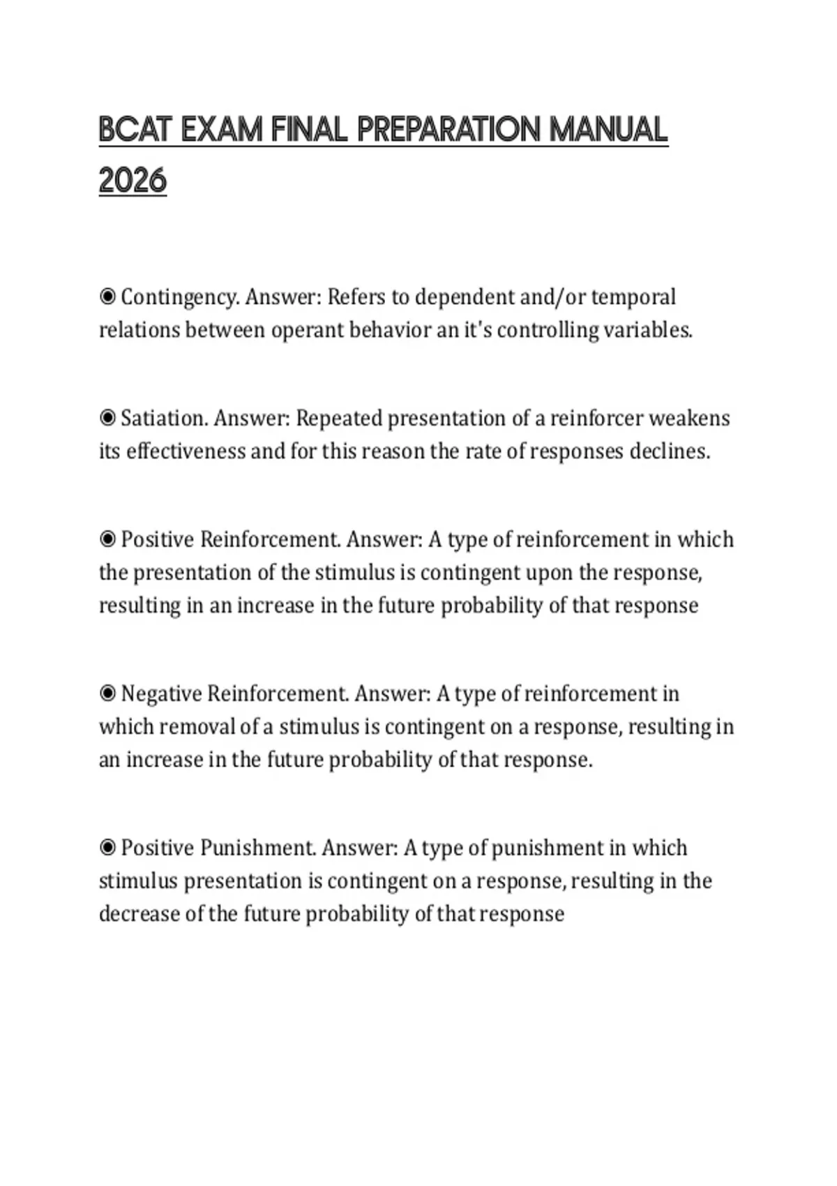 BCAT EXAM FINAL PREPARATION MANUAL 2026 - BCAT - Stuvia US