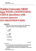 Walden University NRNP 6531 WEEK 3 KNOWLEDGE CHECK Questions with correct answers &lpar;GUARANTEED PASS&rpar;