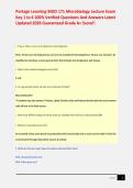 Portage Learning BIOD 171 Microbiology &ndash; Lecture Exam Keys 1&ndash;6 with Verified Questions and Answers &lpar;Latest Updated 2026&rpar;
