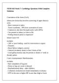 NURS 643 Week 7&colon; Cardiology Questions With Complete Solutions