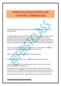 MOCK EXAM QUESTIONS AND ANSWERS&period; VERIFIED 2026&period;