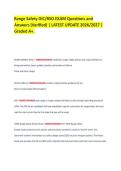 Range Safety OIC&sol;RSO EXAM Questions and Answers &lpar;Verified&rpar; &vert; LATEST UPDATE 2026&sol;2027 &vert; Graded A&plus;&period;