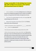 Portage Learning BIOD 171 Microbiology &ndash; Lecture Exam Keys 1&ndash;6 with Verified Questions and Answers &lpar;Latest Updated 2026&rpar;