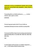 AUXILIARY FLOTILLA LEADERSHIP COURSE &lpar;AFLC&rpar; EXAM 2026-2027 QUESTIONS AND ANSWERS &vert; NEW UPDATE &vert; GRADED A&plus;