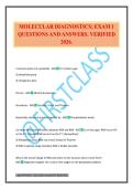 MOLECULAR DIAGNOSTICS&semi; EXAM 1 QUESTIONS AND ANSWERS&period; VERIFIED 2026&period;