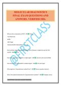 MOLECULAR DIAGNOSTICS FINAL EXAM QUESTIONS AND ANSWERS&period; VERIFIED 2026&period;