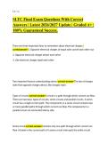 SLTC Final Exam Questions With Correct Answers &vert; Latest 2026&sol;2027 Update &vert; Graded A&plus; &vert; 100&percnt; Guaranteed Success&period;