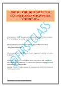 MOS 1021 EMPLOYEE SELECTION EXAM QUESTIONS AND ANSWERS&period; VERIFIED 2026&period;
