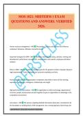 MOS 1021&colon; MIDTERM 1 EXAM QUESTIONS AND ANSWERS&period; VERIFIED 2026&period;