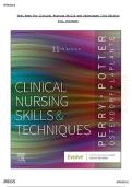 Test Bank &ndash; Clinical Nursing Skills and Techniques &lpar;11th Edition&rpar; All Chapters Covered &vert; Rated A&plus; &vert; Newest Edition &vert; Exam-Ready