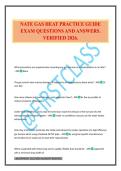 NATE GAS HEAT PRACTICE GUIDE EXAM QUESTIONS AND ANSWERS&period; VERIFIED 2026&period;