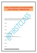 NATE GAS HEATING EXAM QUESTIONS AND ANSWERS&period; VERIFIED 2026&period;