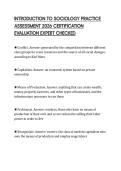 INTRODUCTION TO SOCIOLOGY PRACTICE ASSESSMENT 2026 CERTIFICATION EVALUATION EXPERT CHECKED