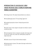INTRODUCTION TO SOCIOLOGY VIEW AHEAD PACKAGE 2026 COMPLETE RESPONSE BUNDLE GUARANTEED