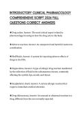INTRODUCTORY CLINICAL PHARMACOLOGY COMPREHENSIVE SCRIPT 2026 FULL QUESTIONS CORRECT ANSWERS