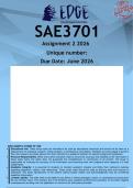 SAE3701 Assignment 2 &lpar;ANSWERS&rpar; 2026 - DISTINCTION GUARANTEED