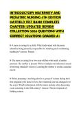 INTRODUCTORY MATERNITY AND PEDIATRIC NURSING 4TH EDITION HATFIELD TEST BANK COMPLETE CHAPTERS UPDATED REVIEW COLLECTION 2026 QUESTIONS WITH CORRECT SOLUTIONS GRADED A&plus;