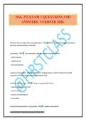 NSG 252 EXAM 1 QUESTIONS AND ANSWERS&period; VERIFIED 2026&period;