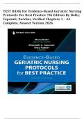 TEST BANK For Evidence-Based Geriatric Nursing Protocols for Best Practice 7th Edition by Boltz&semi; Capezuti&semi; Zwicker&comma; Verified Chapters 1 - 44 Complete&comma; Newest Version