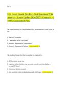 U&period;S&period; Coast Guard Auxiliary Test Questions With Answers &vert; Latest Update 2026&sol;2027 &vert; Graded A&plus; &vert; 100&percnt; Guaranteed Pass&period;