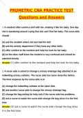 CNA Prometric Practice Test 2026 Actual with Questions & Answers &lpar;Latest 2026 &sol; 2027 Update&rpar; 100&percnt; Guarantee Pass &lpar;Verified Answers&rpar;