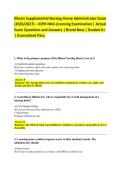 Illinois Supplemental Nursing Home Administrator Exam &lpar;2026&sol;2027&rpar; &ndash; IDPH NHA Licensing Examination &vert; Actual Exam Questions and Answers &vert; Brand New &vert; Graded A&plus; &vert; Guaranteed Pass&period;