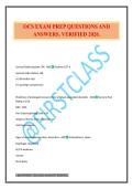OCS EXAM PREP QUESTIONS AND ANSWERS&period; VERIFIED 2026&period;