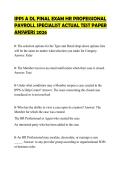 IPPS A DL FINAL EXAM HR PROFESSIONAL PAYROLL SPECIALIST ACTUAL TEST PAPER ANSWERS 2026