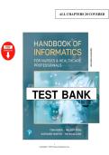 Test Bank for Handbook of Informatics for Nurses & Healthcare Professionals &lpar;7th Edition&comma; 2026&rpar; &ndash; Hebda