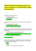 MGMT 640 Final Exam Questions and Correct Answers &lpar;Graded A&plus;&rpar; &vert; Latest 2026&sol;2027 Update &vert; Guaranteed Pass&period;
