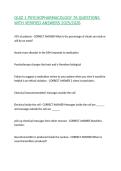 QUIZ 1 PSYCHOPHARMACOLOGY 76 QUESTIONS WITH VERIFIED ANSWERS 2025&sol;2026&comma;100&percnt;CORRECT