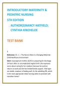 Introductory Maternity & Pediatric Nursing Test Bank 2026 &vert; Hatfield & Kincheloe Maternal Newborn Pediatric NCLEX Questions OB Guide Nursing Test Bank